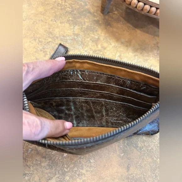 Patricia Nash Floral Tooled Leather Wristlet - Picture 13 of 13